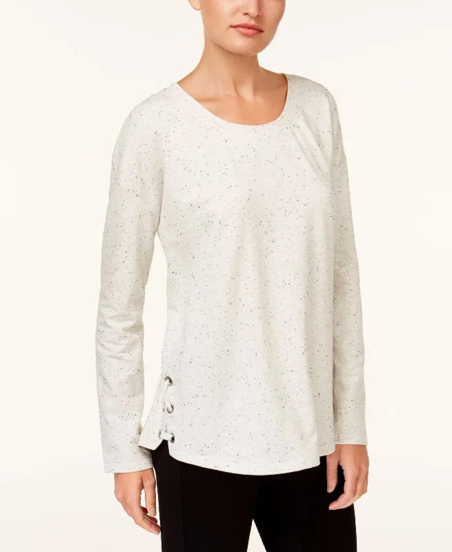 Style & Co Lace Up Sweatshirt