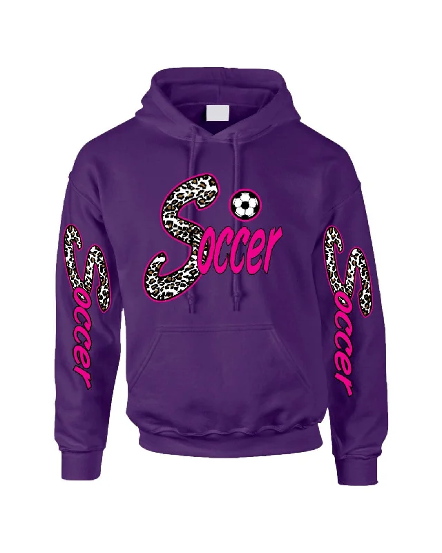 Soccer White Leopard women's Hoodies