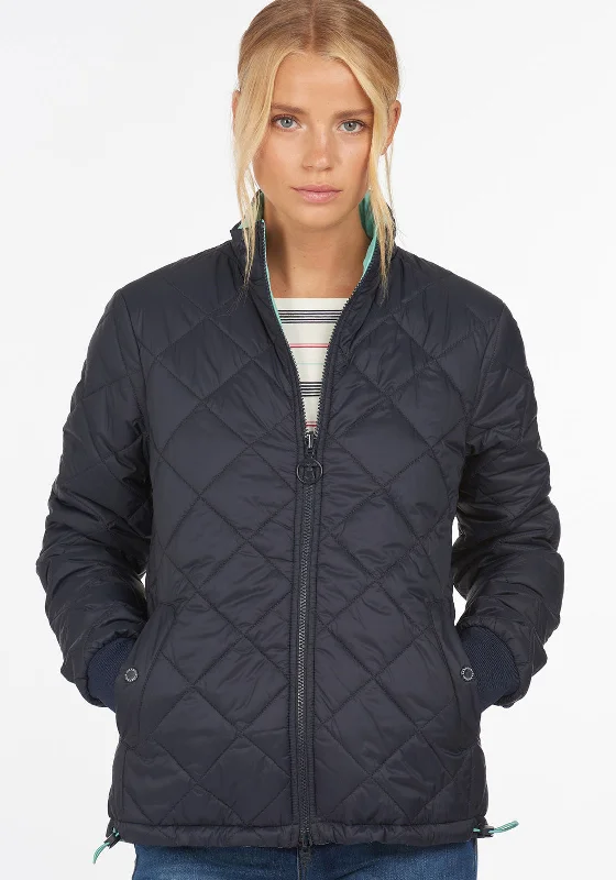 Barbour Womens Southport Reversible Quilted Jacket, Navy & Mint