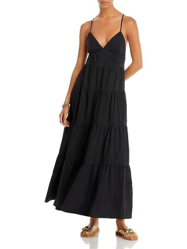 Womens Long Tiered Maxi Dress