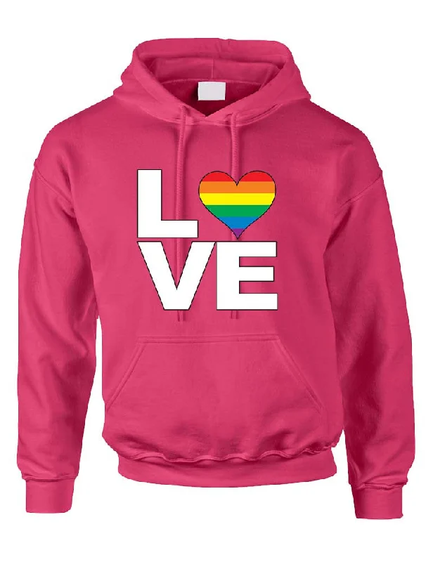 Love pride gays lesbians women hooded sweatshirt