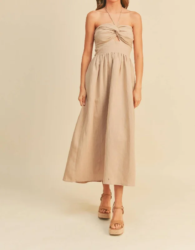 Seasonal Clearance Favorite Day Dress In Stone