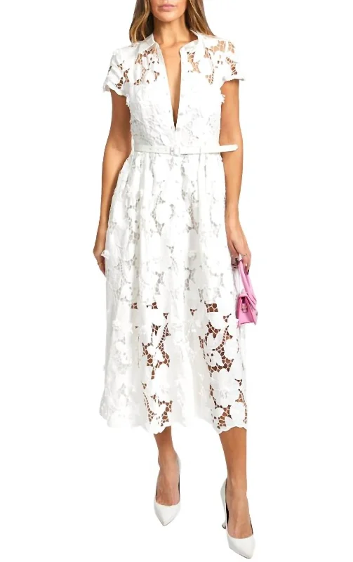 Early Access White Guipu Lace Dress