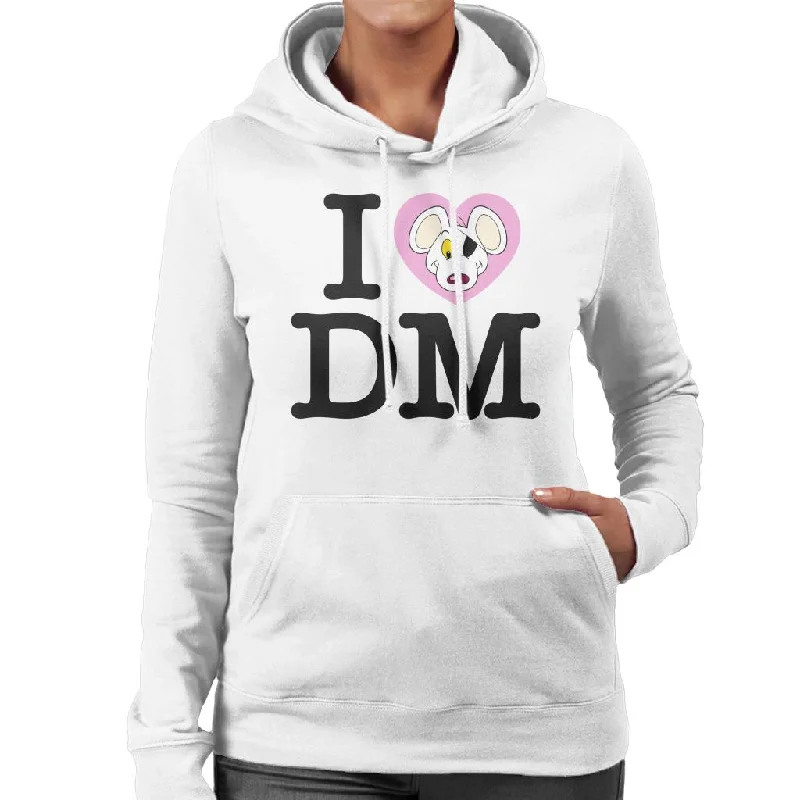 Danger Mouse I Love DM Women's Hooded Sweatshirt