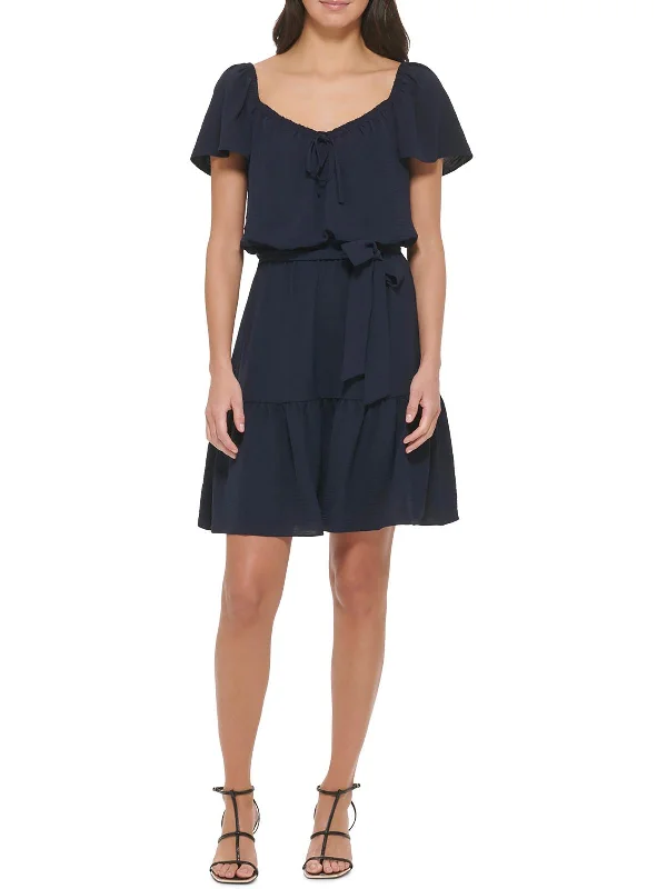 Fantastic Offers Womens Tiered Polyester Shift Dress