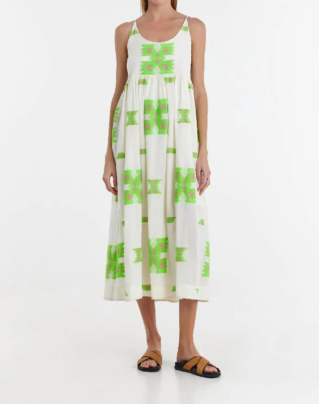 Online Exclusive Markella Dress In Green/fushia