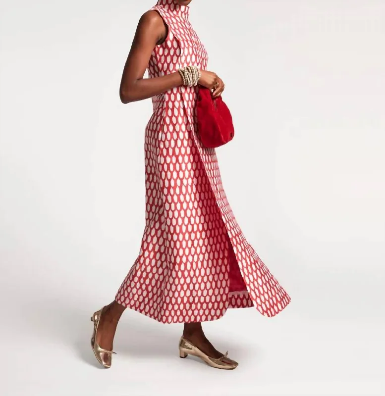 Online Only Carlyle Panel Dress In Red